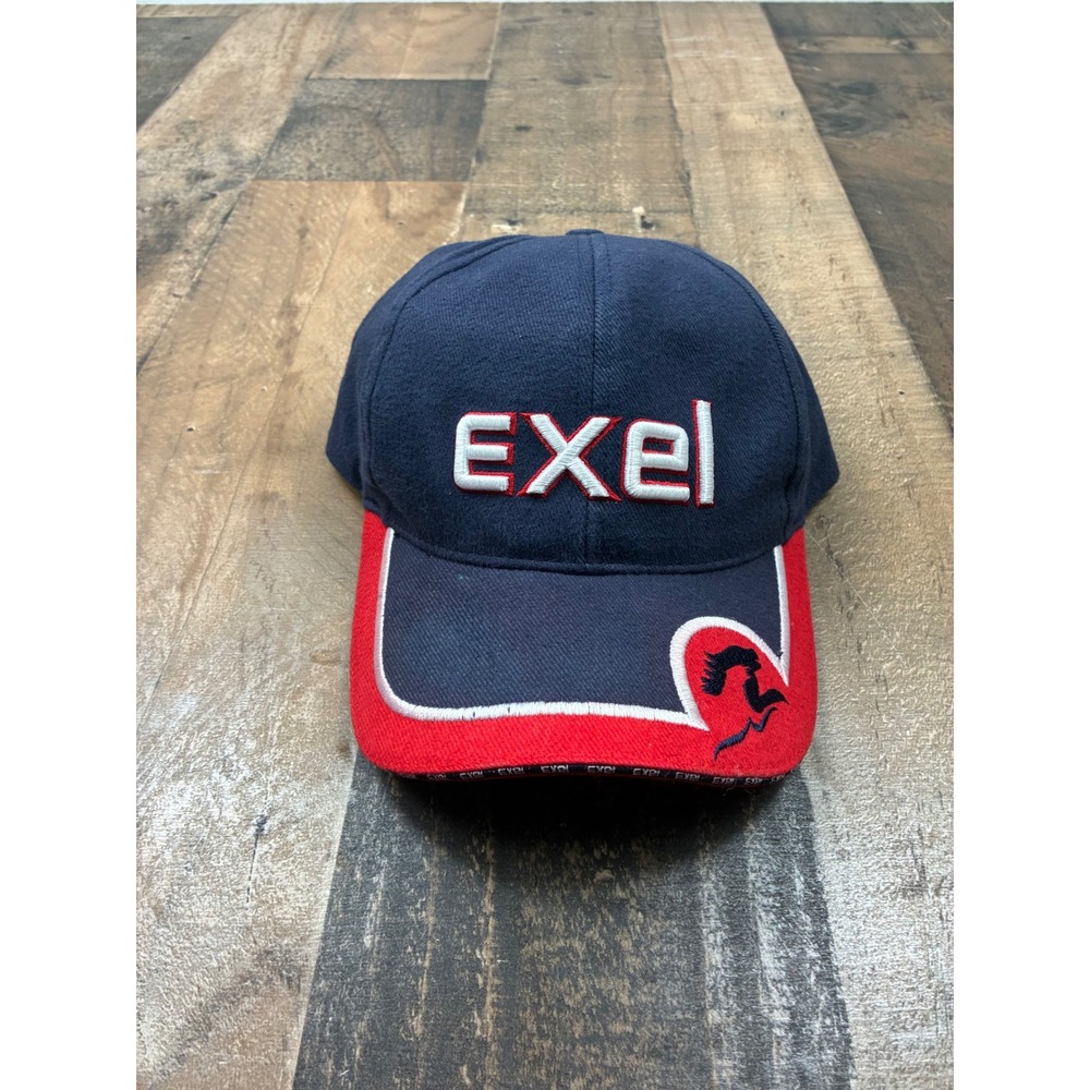 Exel Chicago Baseball Cap Navy Blue Red Adjustable Hat Embroidered Logo